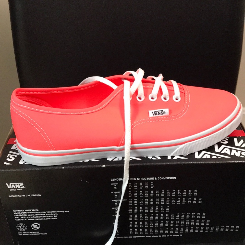 Never used Vans shoes neon pink/orange.